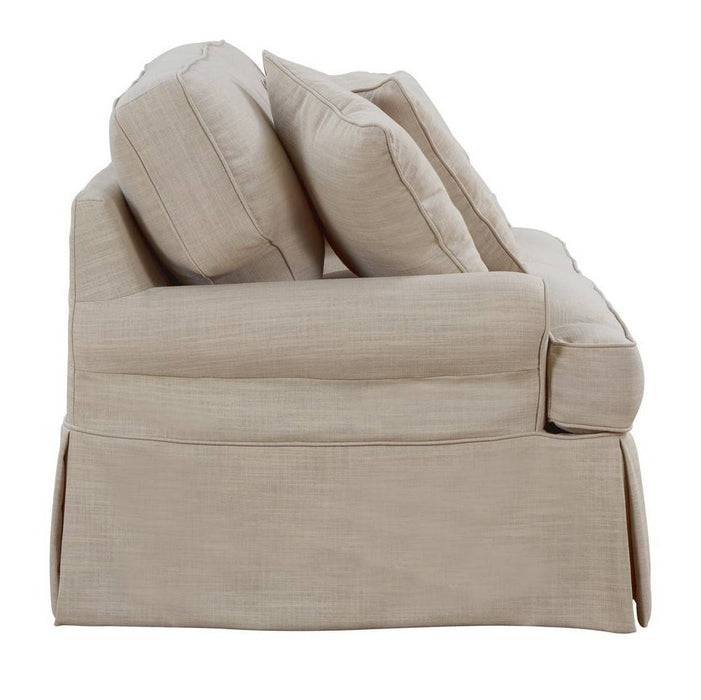Sunset Trading Horizon T-Cushion Slipcovered Sofa | Linen  SU-117600-466082