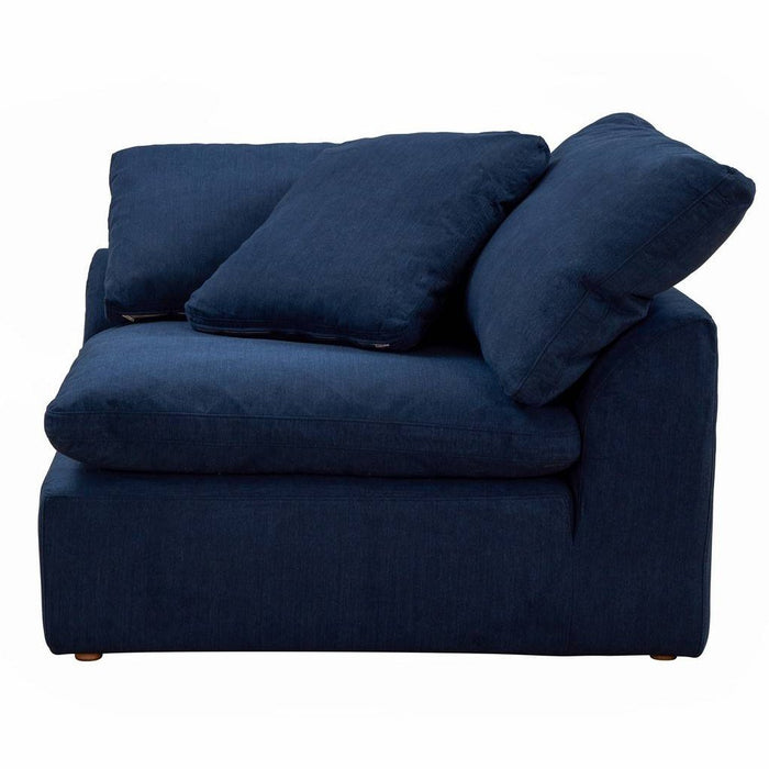 Sunset Trading Cloud Puff 4 Piece 176" Wide Slipcovered Modular Sectional Sofa | Stain Resistant Performance Fabric | Navy Blue SU-1458-49-2C-2A