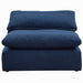 Sunset Trading Cloud Puff 4 Piece 132" Wide Slipcovered Modular L Shaped Sectional Sofa | Stain Resistant Performance Fabric | Navy Blue SU-1458-49-3C-1A