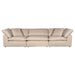 Sunset Trading Cloud Puff 3 Piece 132" Wide Slipcovered Modular Sectional Sofa | Stain Resistant Performance Fabric | Tan  SU-1458-84-2C-1A