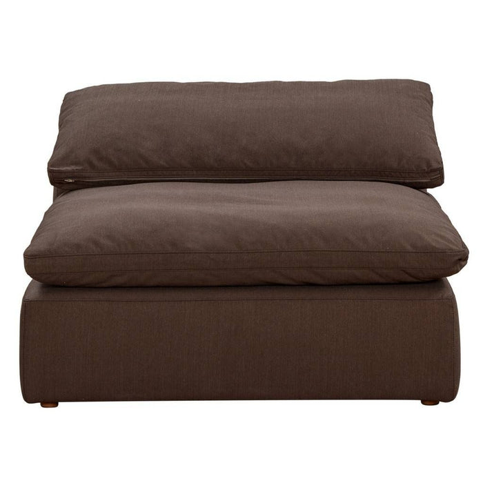 Sunset Trading Cloud Puff 3 Piece 132" Wide Slipcovered Modular Sectional Sofa | Stain Resistant Performance Fabric | Brown SU-1458-88-2C-1A