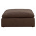 Sunset Trading Cloud Puff Slipcovered 44" Square Sectional Modular Ottoman | Stain Resistant Performance Fabric | Brown  SU-145830-391088