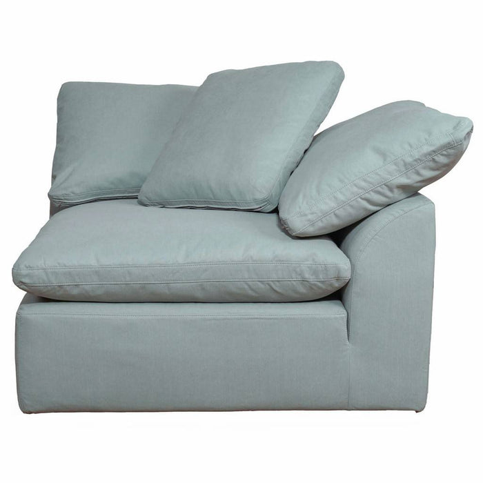 Sunset Trading Cloud Puff Slipcovered 44" Arm Chair | Modular Corner Sofa Sectional | Stain Resistant Performance Fabric | Ocean Blue SU-145851-391043