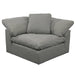 Sunset Trading Cloud Puff Slipcovered 44" Arm Chair | Modular Corner Sofa Sectional | Stain Resistant Performance Fabric | Gray SU-145851-391094