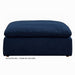 Sunset Trading Cloud Puff Slipcover for 5 Piece Modular Sectional Sofa | Stain Resistant Performance Fabric | Navy Blue SU-1458SC-49-3C-1A-1O