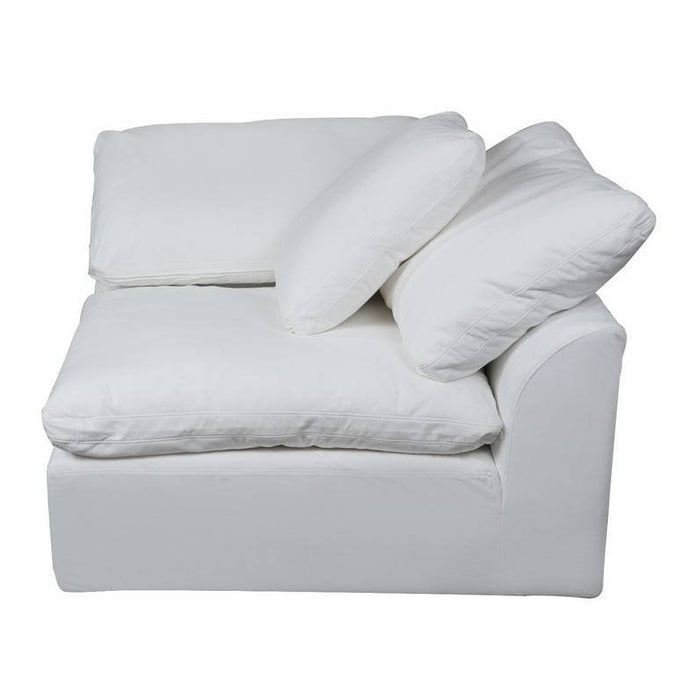 Sunset Trading Cloud Puff Slipcover for 3 Piece Modular Sofa | Sectional Sofa Cover | Stain Resistant Performance Fabric | White SU-1458SC-81-2C-1A