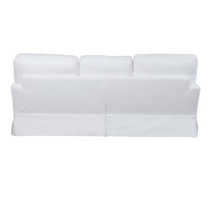 Sunset Trading Ariana Slipcovered Sofa | Stain Resistant Performance Fabric | White SU-78301-81