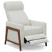 Sunset Trading Edge Pushback Leather Recliner | Manual Reclining Chair | Thin Track Arms | Pearl White SY-1357-86-9102-81