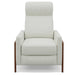 Sunset Trading Edge Pushback Leather Recliner | Manual Reclining Chair | Thin Track Arms | Pearl White SY-1357-86-9102-81