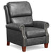 Sunset Trading Alexander Pushback Leather Recliner | Dark Gray SY-689-86-9307-97