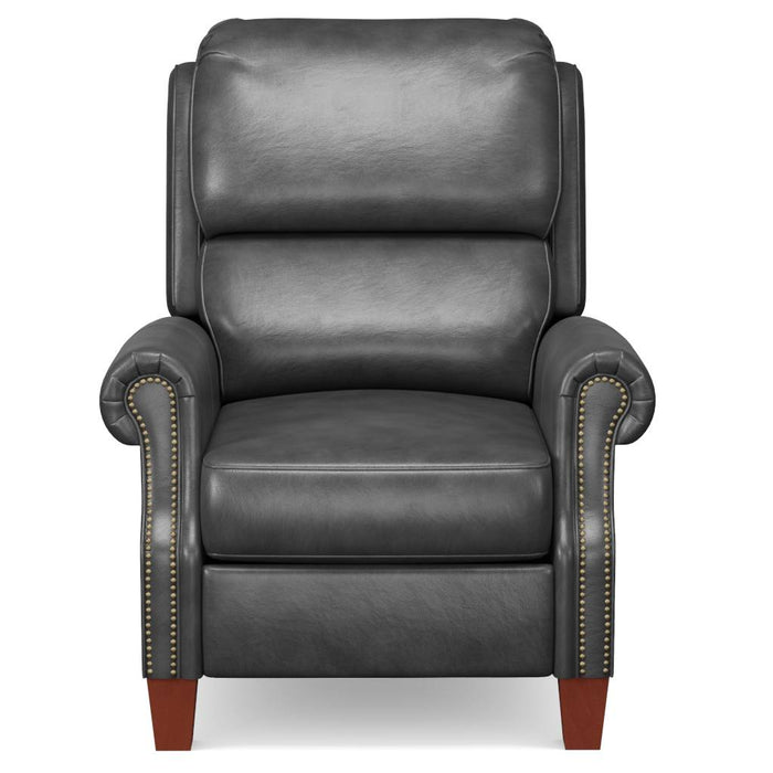 Sunset Trading Alexander Pushback Leather Recliner | Dark Gray SY-689-86-9307-97