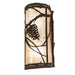 Meyda 6" Wide Brown Whispering Pines Left Wall Sconce