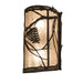 Meyda 8" Wide Bronze Whispering Pines Left Wall Sconce