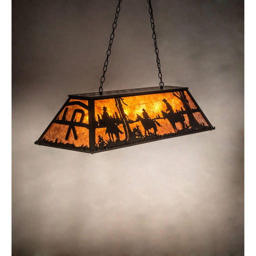 Meyda 48" Long Personalized Ranch Oblong Pendant
