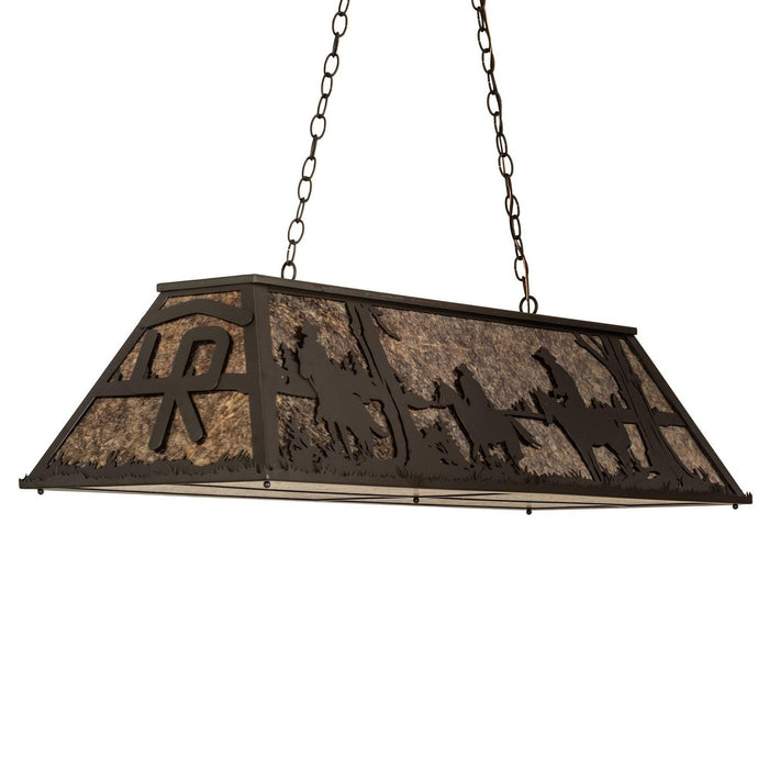 Meyda 48" Long Personalized Ranch Oblong Pendant