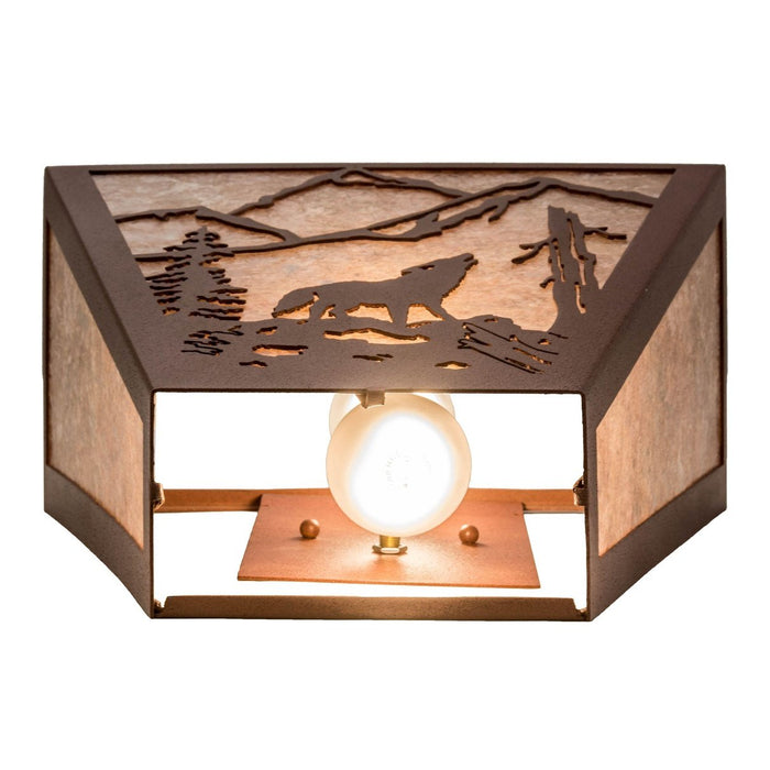 Meyda 13" Wide Wolf on the Loose Wall Sconce