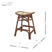 New Pacific Direct Beyla Rattan Backless Saddle Counter Stool 2400005