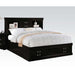 Acme Furniture Louis Philippe III Ek Bed W/Storage in Black Finish 24387EK
