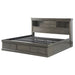 Acme Furniture Louis Philippe III Ek Bed W/Storage in Dark Gray Finish 24927EK