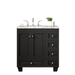 Eviva Happy 30"x 18" Transitional Bathroom Vanity in Espresso, Gray or White Finish with White Carrara Marble Countertop and Undermount Porcelain Sink