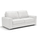 Sunset Trading Divine Leather Sofa Sleeper | White | 3 Seater Couch with Full Size Pull Out Mattress SU-D329-371L09-74