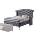 Acme Furniture Rebekah Ek Bed in Gray Velvet 25816EK