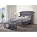 Acme Furniture Rebekah Ek Bed in Gray Velvet 25816EK