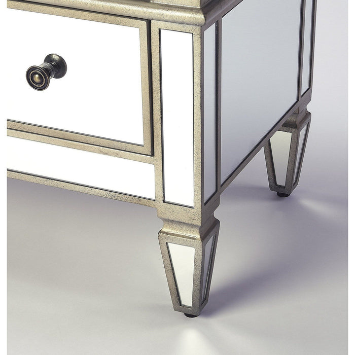 Butler Specialty Company Celeste Mirrored Console Cabinet, Silver 2613146