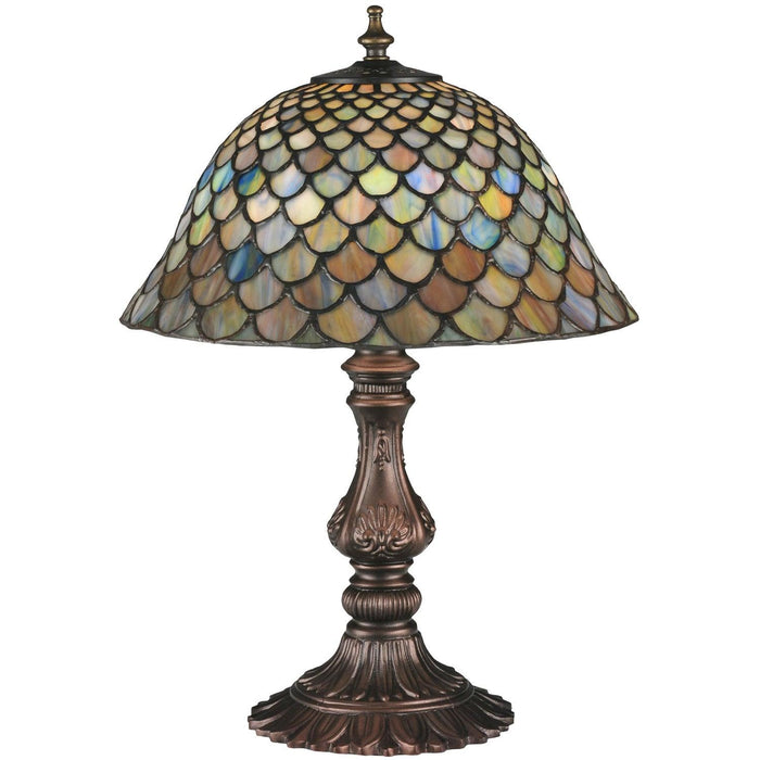 Meyda 17"H Tiffany Fishscale Accent Lamp