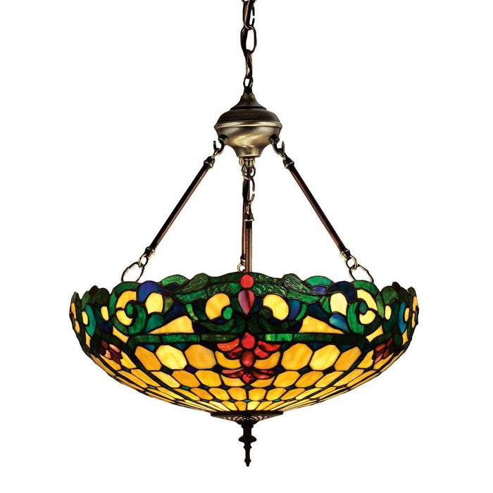 Meyda 18"W Duffner & Kimberly Colonial Inverted Pendant.603