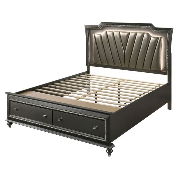 Acme Furniture Kaitlyn Ek Bed W/Storage & Led 27277EK