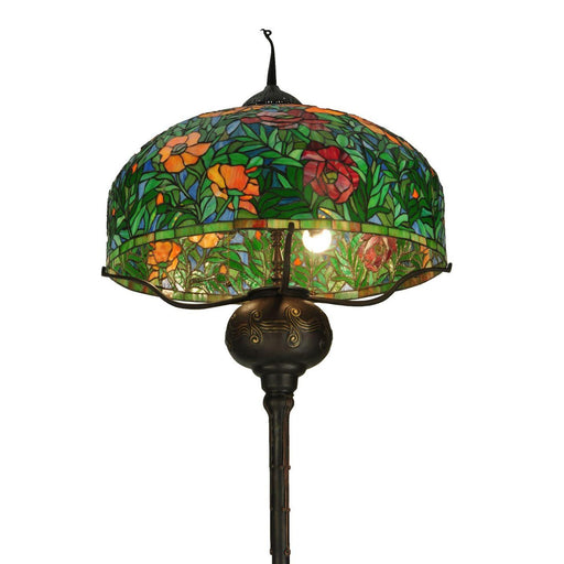 Meyda 81"H Tiffany Poppy Floor Lamp