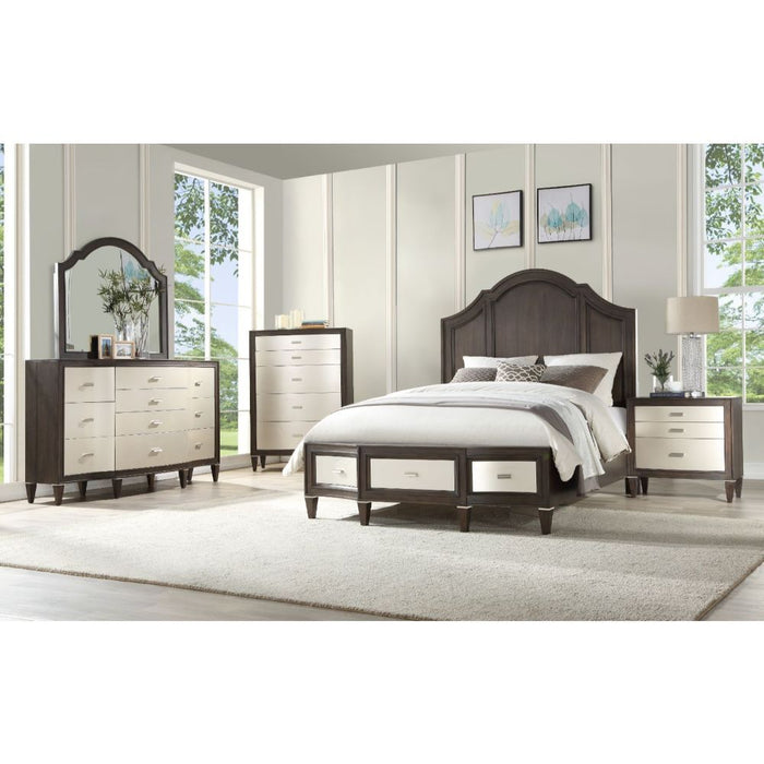 Acme Furniture Peregrine Queen Bed W/Storage in Walnut Finish 27990Q