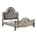 Acme Furniture Dresden Cal King Bed - Hb in PU & Vintage Bone White 28164CK-HB