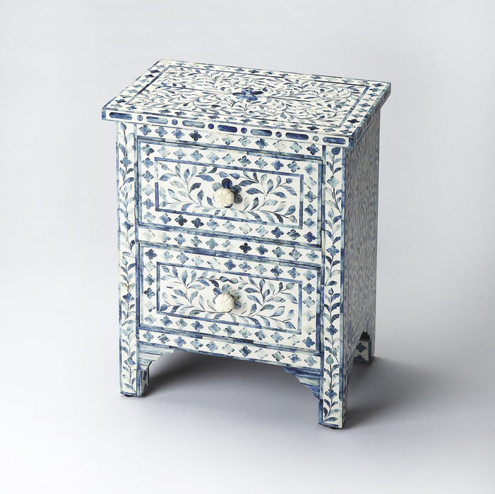 Butler Specialty Company Vivienne Bone Inlay Accent Chest, Blue 2865319