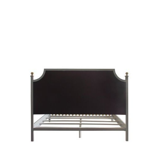 Acme Furniture Pelumi Chair W/3 Pillows in Light Gray Linen & Platinum Finish LV01114