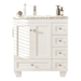Eviva Happy 30"x 18" Transitional Bathroom Vanity in Espresso, Gray or White Finish with White Carrara Marble Countertop and Undermount Porcelain Sink