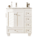 Eviva Happy 28" x 18" Transitional Bathroom Vanity in Espresso, Gray or White Finish with White Carrara Marble Countertop and Undermount Porcelain Sink