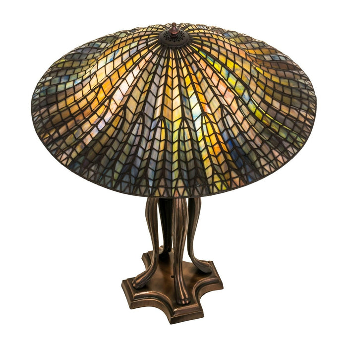 Meyda 31" Tiffany Lotus Leaf Pull Chain Table Lamp