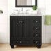 Eviva Acclaim 28" Transitional Bathroom Vanity in Espresso, Gray or White Finish with White Carrara Marble Countertop and Undermount Porcelain Sink