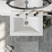 Eviva Stone 24" Steel Bathroom Vanity in Stainless Steel Finish with White Integrated Porcelain Sink
