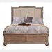 Alpine Furniture Melbourne Queen Sleigh Bed w/Upholstered Headboard, French Truffle 1200-01Q