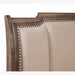 Alpine Furniture Melbourne Standard King Sleigh Bed w/Upholstered Headboard, French Truffle 1200-07EK