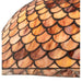 Meyda 24" Wide Tiffany Orange Fishscale Pendant