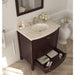 Laviva Estella 32" Brown Bathroom Vanity with Jerusalem Gold Marble Countertop 3130709-32B-JG