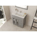 Laviva Nova 32" Grey Bathroom Vanity with White Ceramic Basin Countertop 31321529-32G-CB