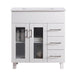 Laviva Nova 32" White Bathroom Vanity with White Ceramic Basin Countertop 31321529-32W-CB