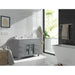 Laviva Nova 48″ Grey Bathroom Vanity with White Ceramic 48″ size