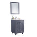 Laviva Odyssey 24" Maple Grey Bathroom Vanity with White Quartz Countertop 313613-24G-WQ