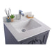 Laviva Odyssey 24" Maple Grey Bathroom Vanity with White Quartz Countertop 313613-24G-WQ